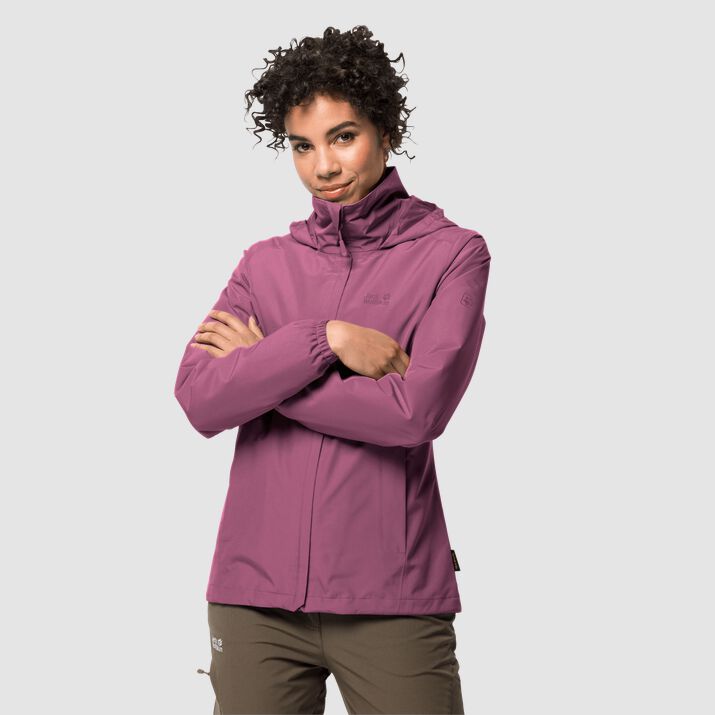 Chamarra Hardshell Jack Wolfskin Stormy Point Mujer Morados Mexico-8123691